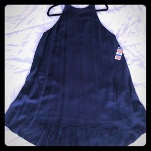 Dress hi-low dark blue with lining